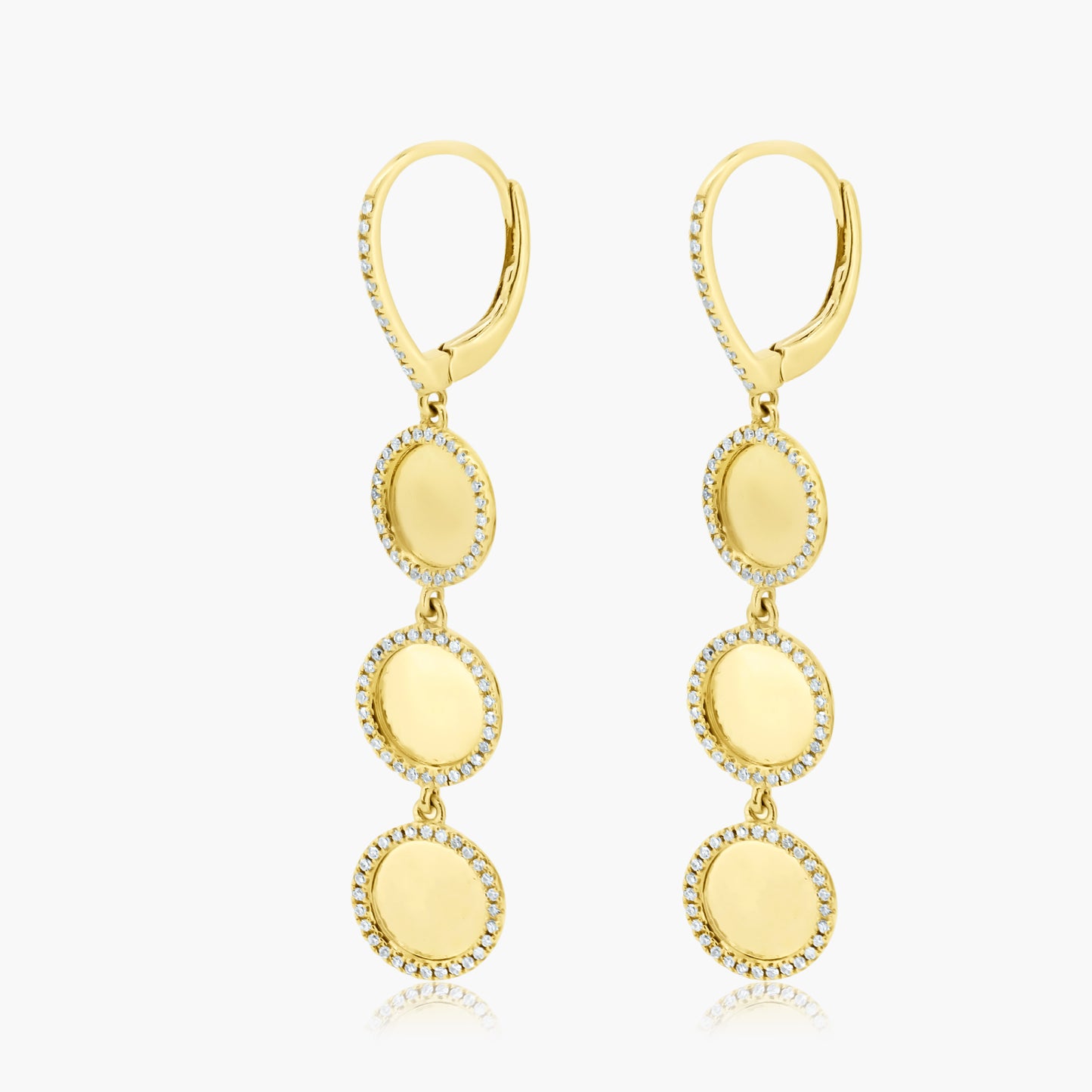 18K Yellow Gold Dangle Earrings - E60378701