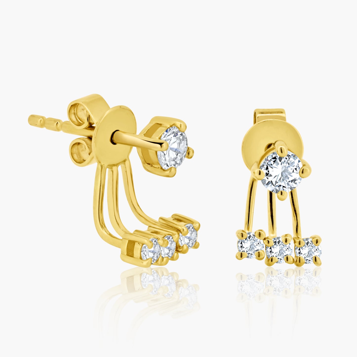 14K Yellow Gold Dainty Earrings - E60441202