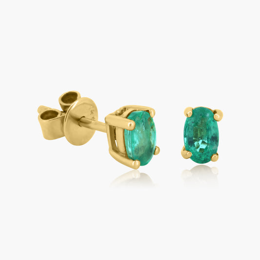 14K Yellow Gold Colored Gemstone Stud Earrings-ER603892B02DC