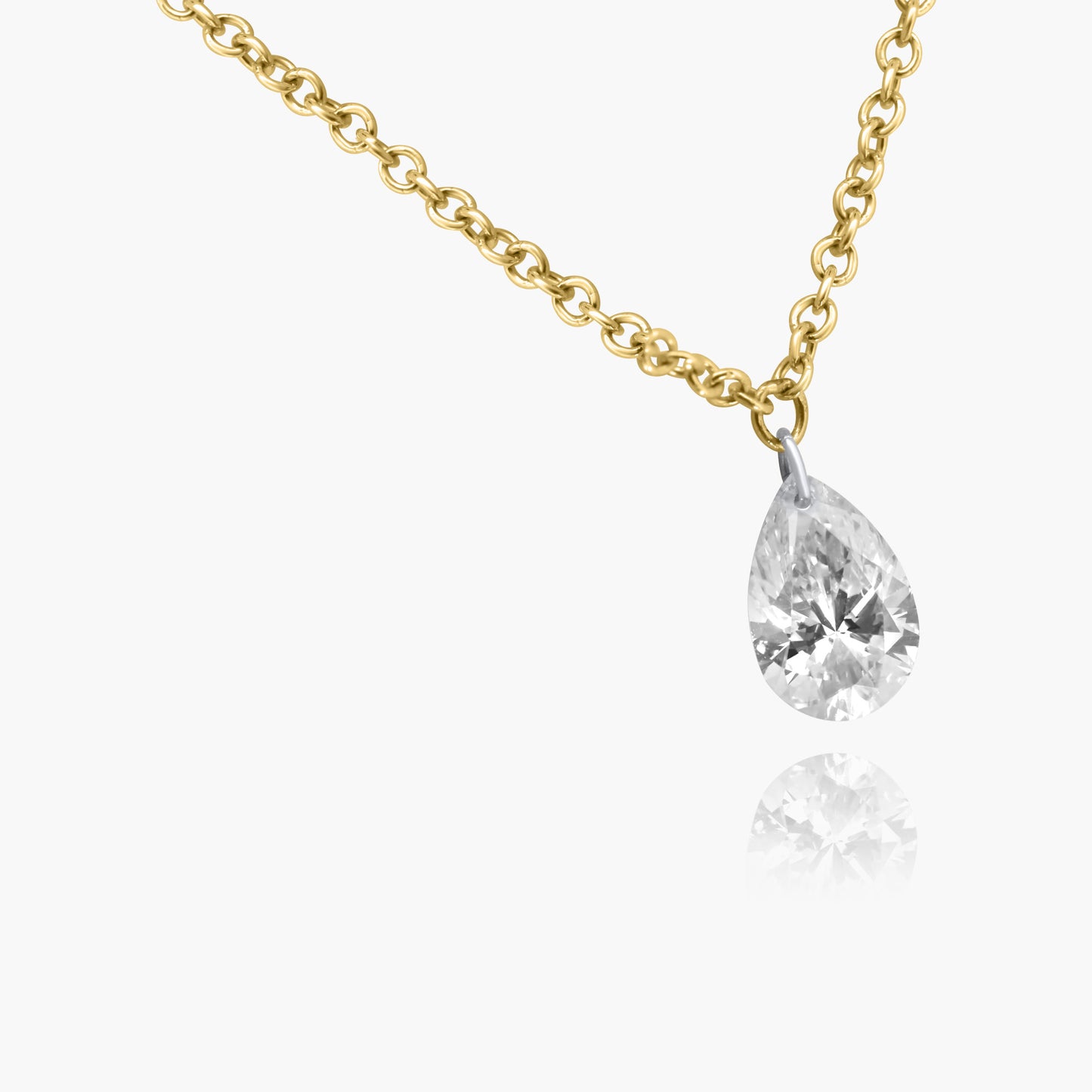 14K Yellow Gold Laser Drill Diamond Pendant-N1SD0003GP