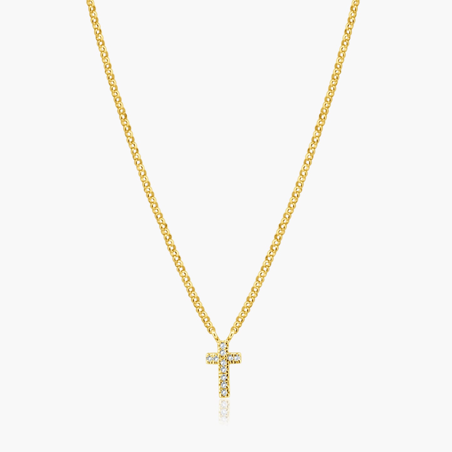 14K Yellow Gold Dainty Cross Pendant - N60152301