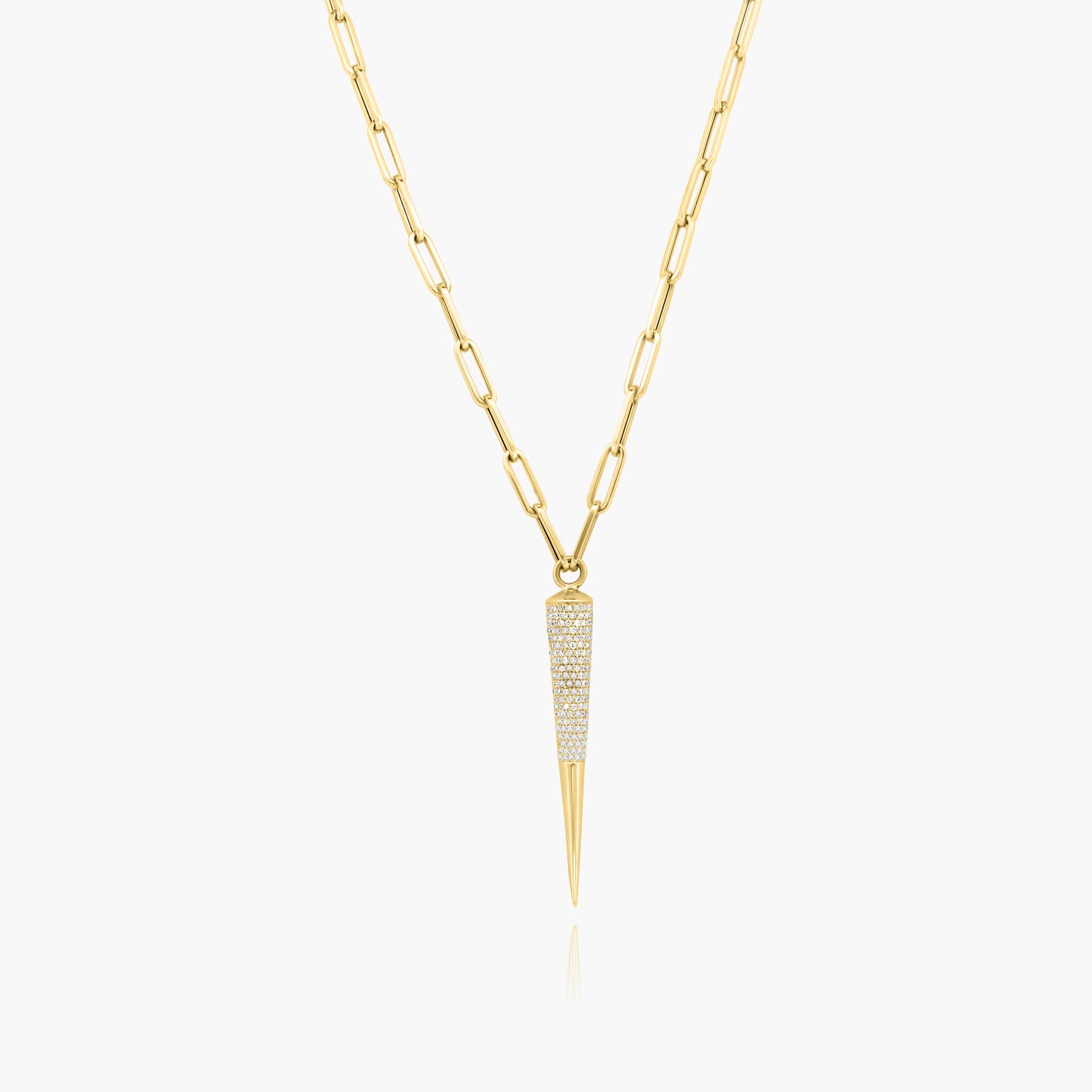 14K Yellow Gold Paper Clip Necklace - N60393302-1