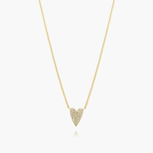 14K Yellow Gold Dainty Heart Pendant-N60441602