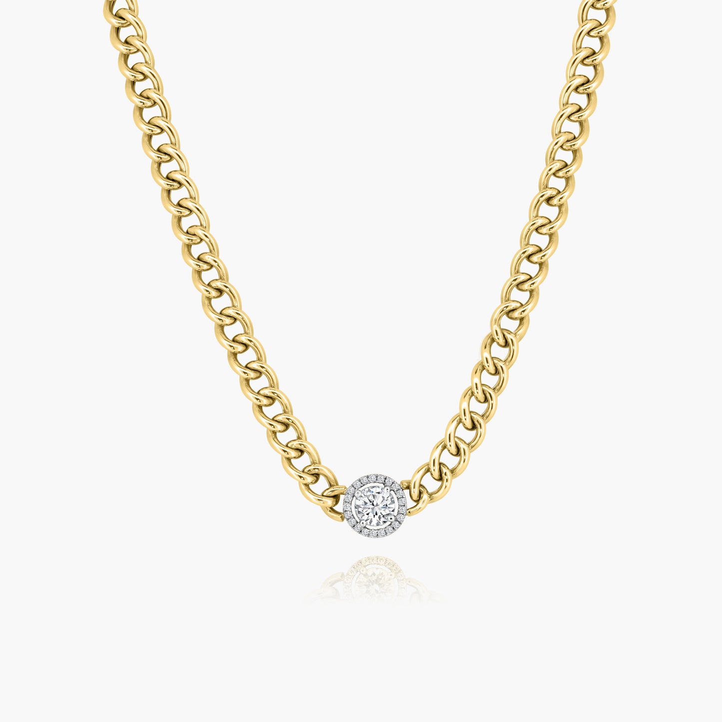 14K Two Tone Chain Link Necklace - N605720E