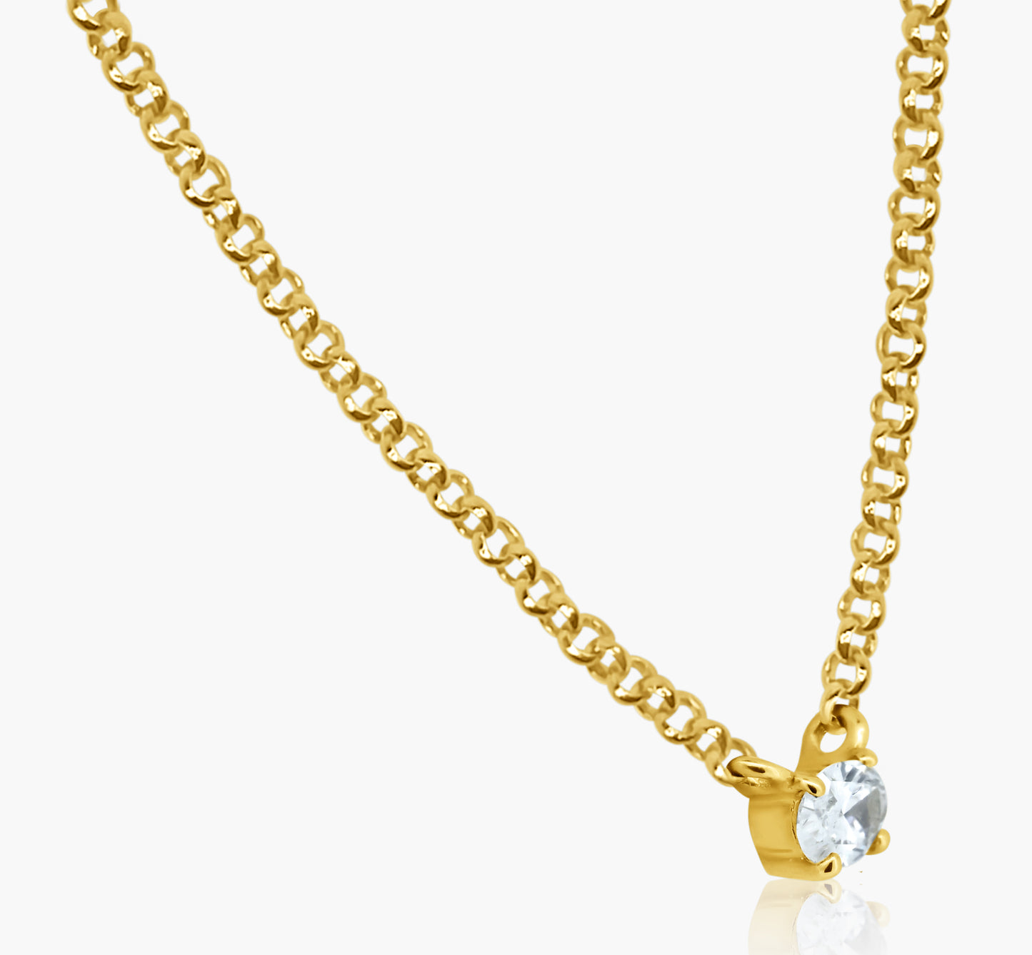 14K Yellow Gold Dainty Chain Link Necklace-N60601302