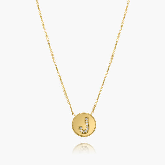 14K Yellow Gold Personalized Initial Pendant - N60629902