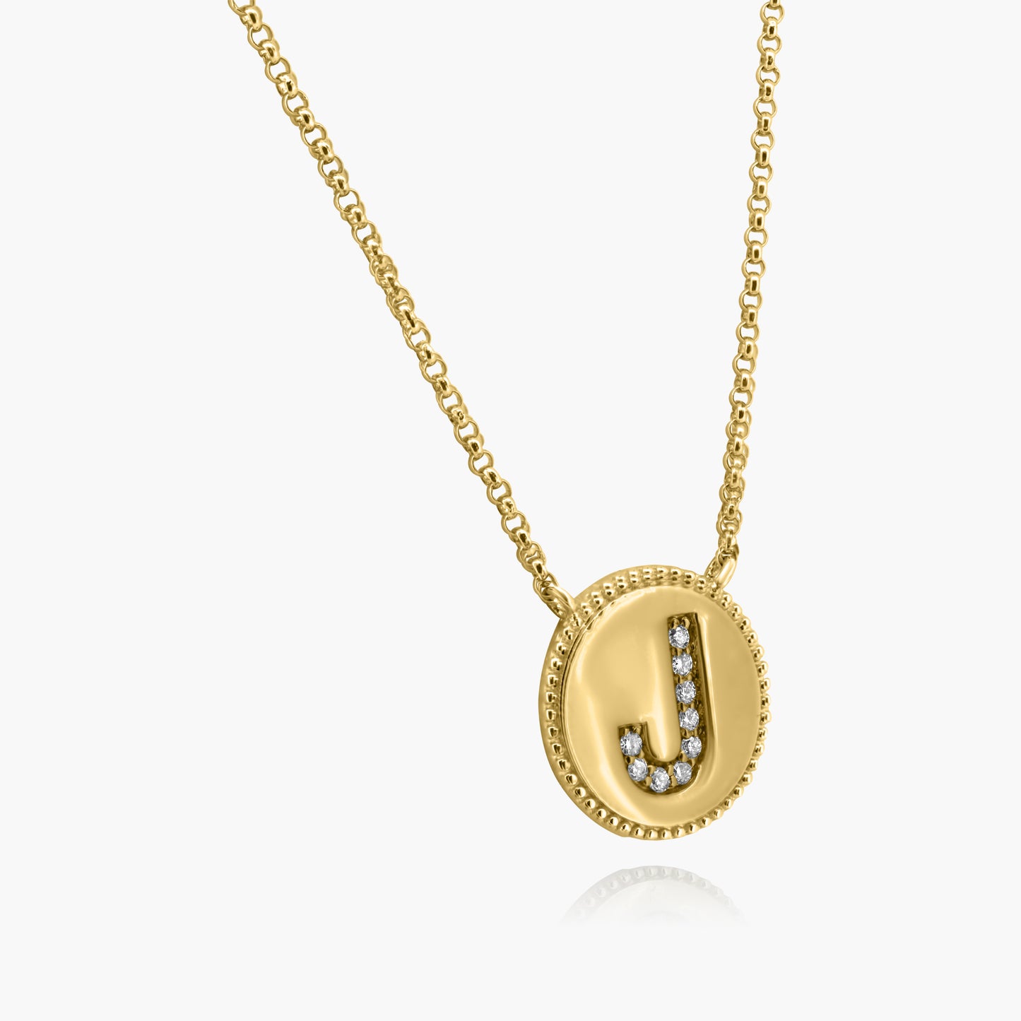 14K Yellow Gold Personalized Initial Pendant - N60629902