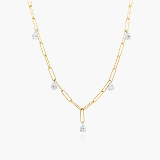 14K Two Tone Paper Clip Necklace - NGH4248100NMC