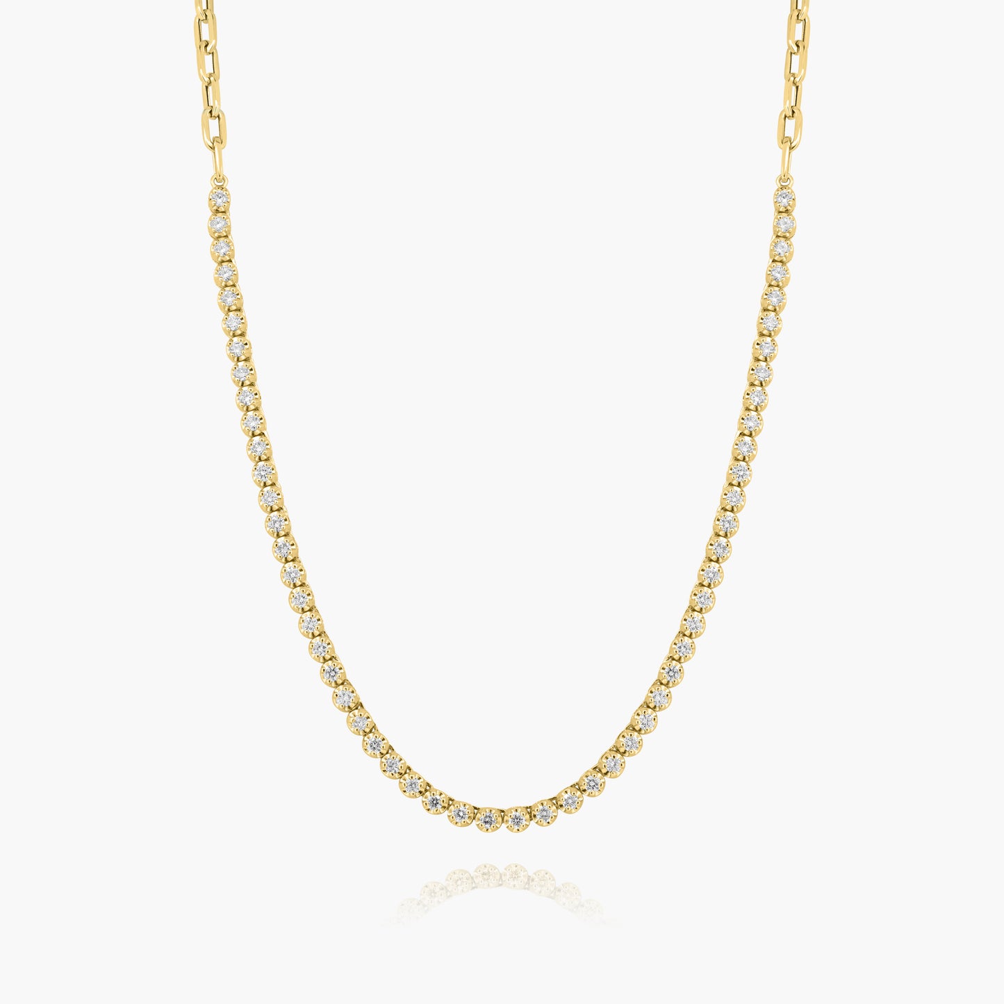 14K Yellow Gold Paper Clip Necklace-NPTC-2.0NMC