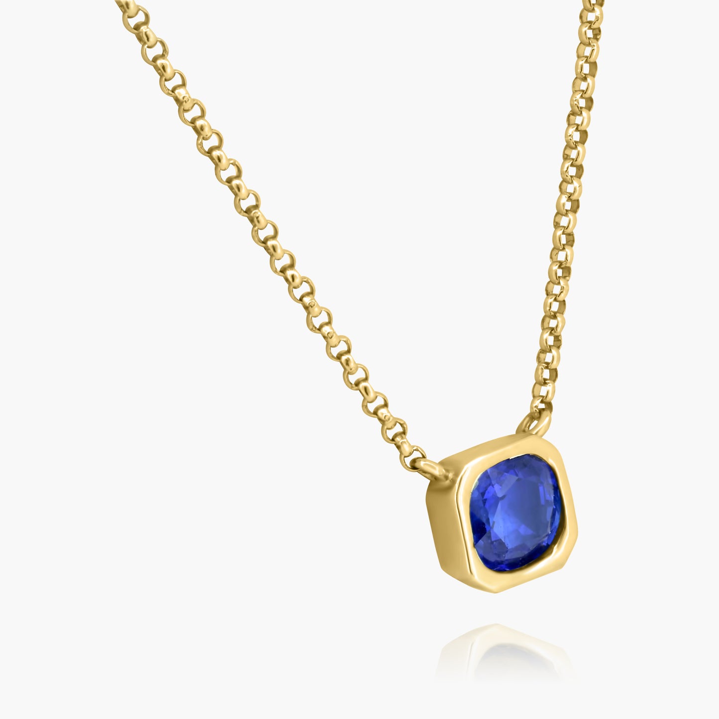 14K Yellow Gold Dainty Colored Gemstone Pendant-P-ASBBSSE