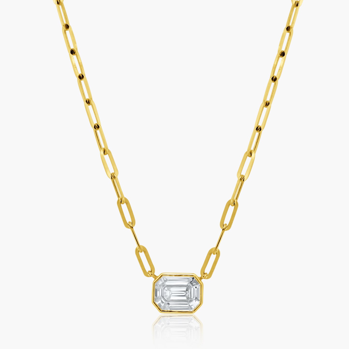 14K Yellow Gold Baguette Neckalce - P25400VV