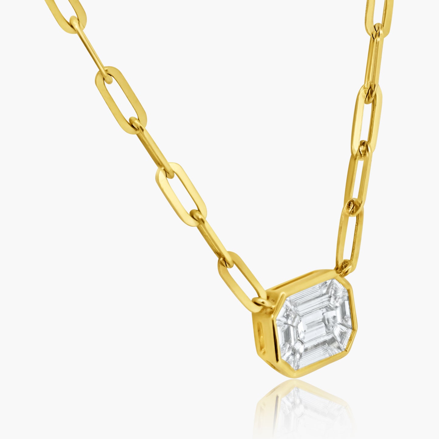 14K Yellow Gold Baguette Neckalce - P25400VV