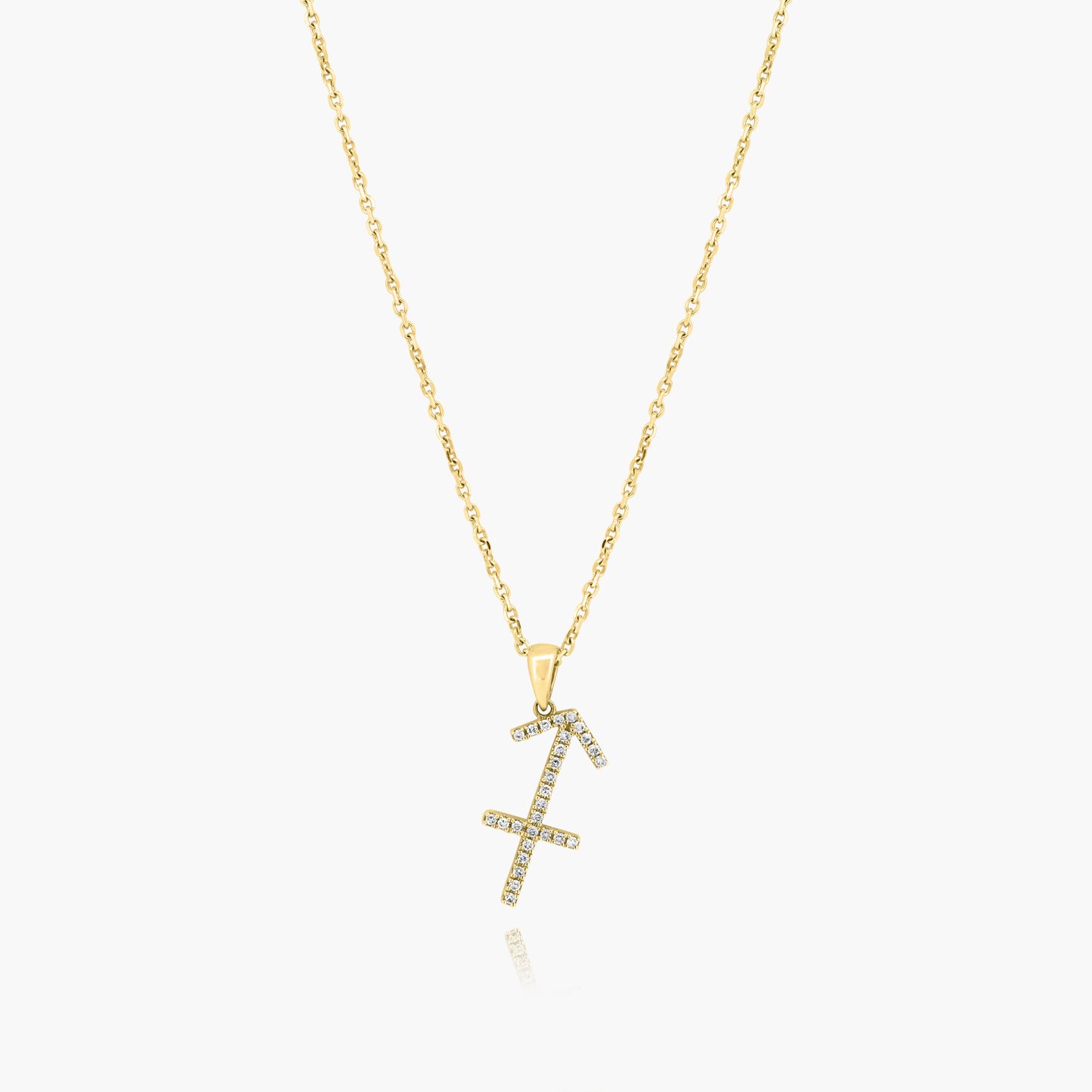 14K Yellow Gold Dainty Anchor Pendant-P60237602