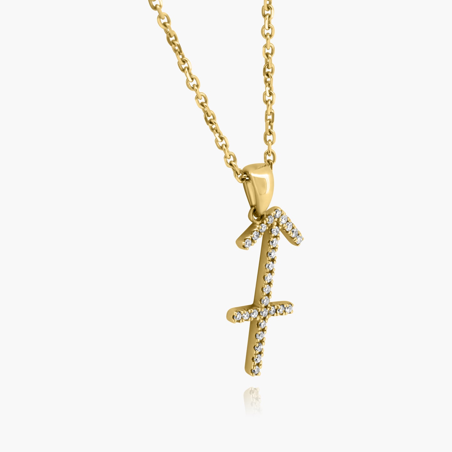 14K Yellow Gold Dainty Anchor Pendant-P60237602