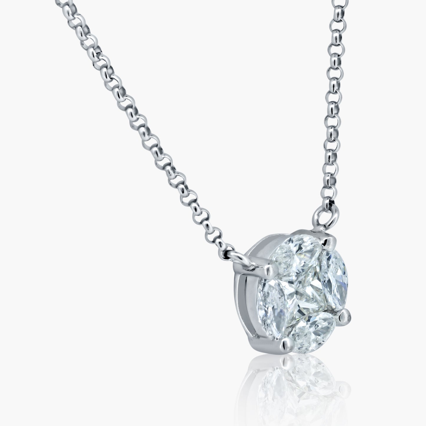 14K White Gold Dainty Pendant - P60523907