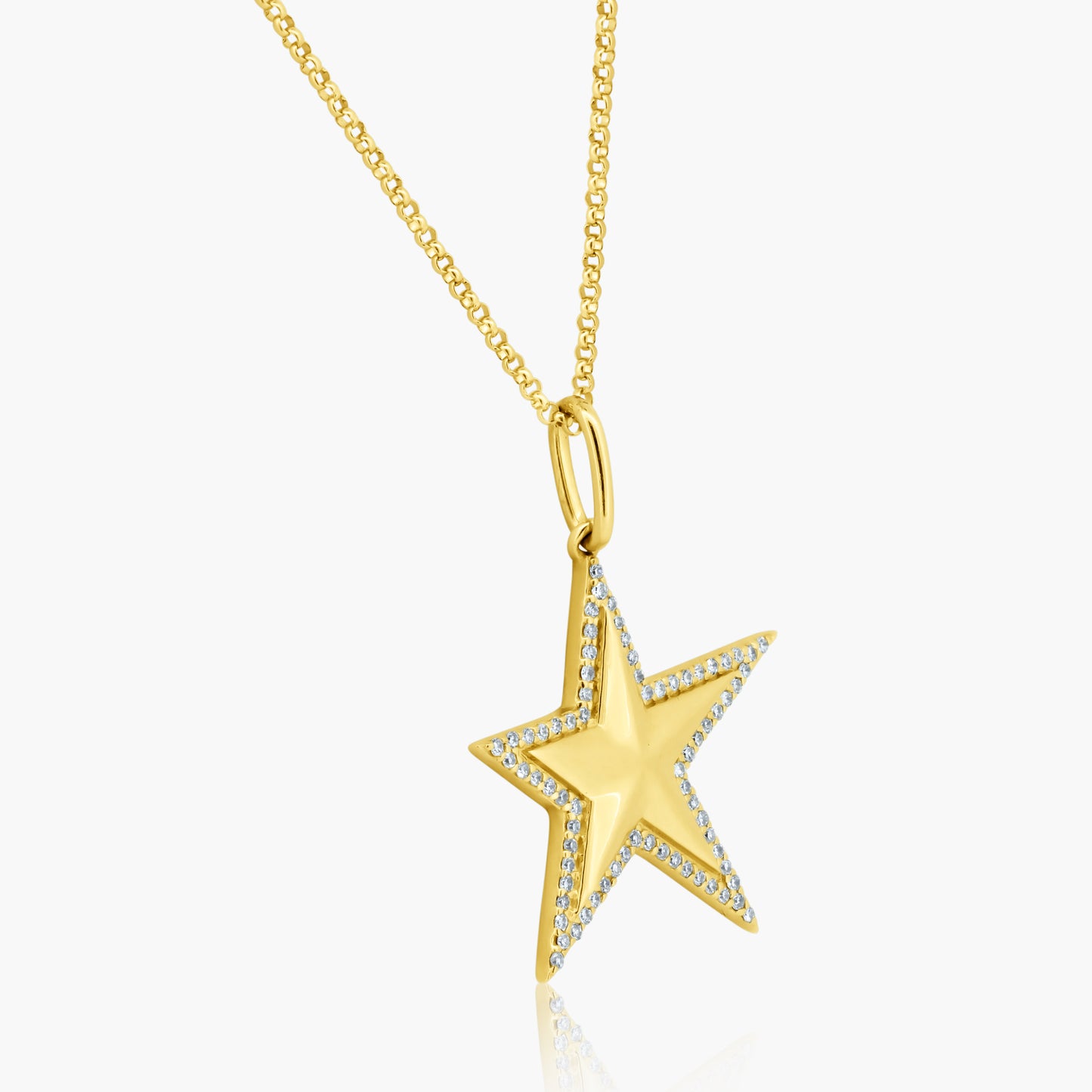 14K Yellow Gold Dainty Star Pendant - P605759