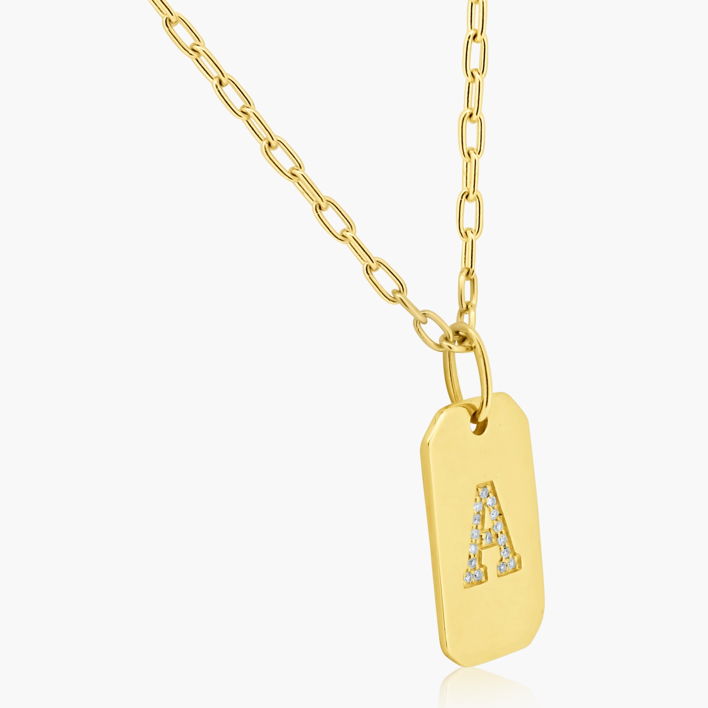 14K Yellow Gold Personalized Initial Pendant - P606107