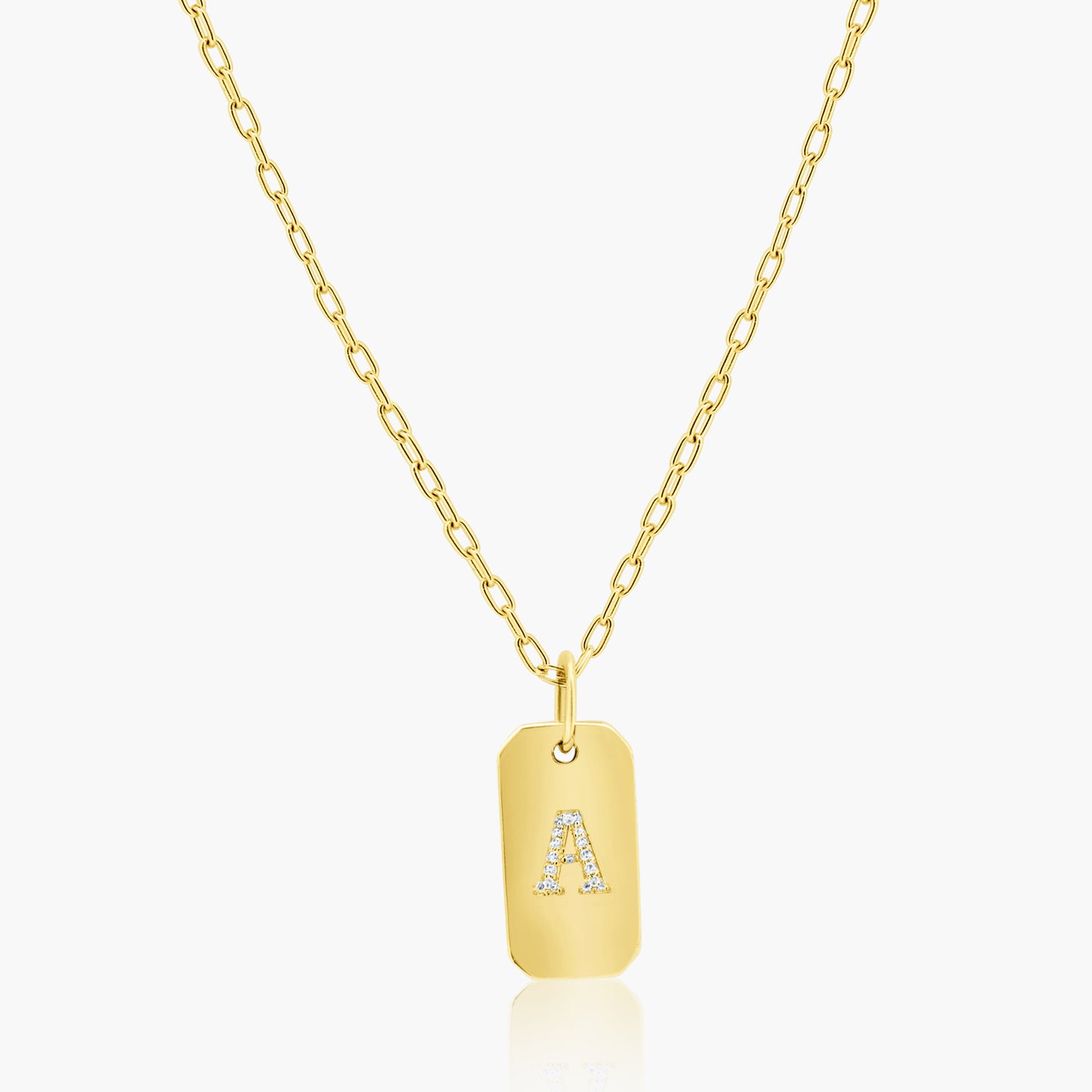 14K Yellow Gold Personalized Initial Pendant - P606107