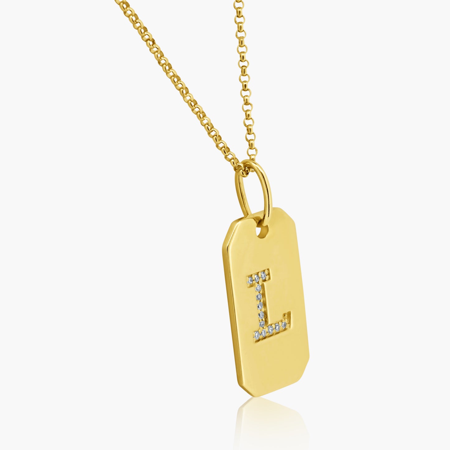 14K Yellow Gold Personalized Initial Pendant - P60610703