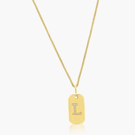 14K Yellow Gold Personalized Initial Pendant - P60610703