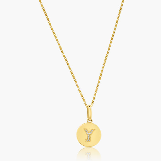 14K Yellow Gold Personalized Initial Pendant - P60610805