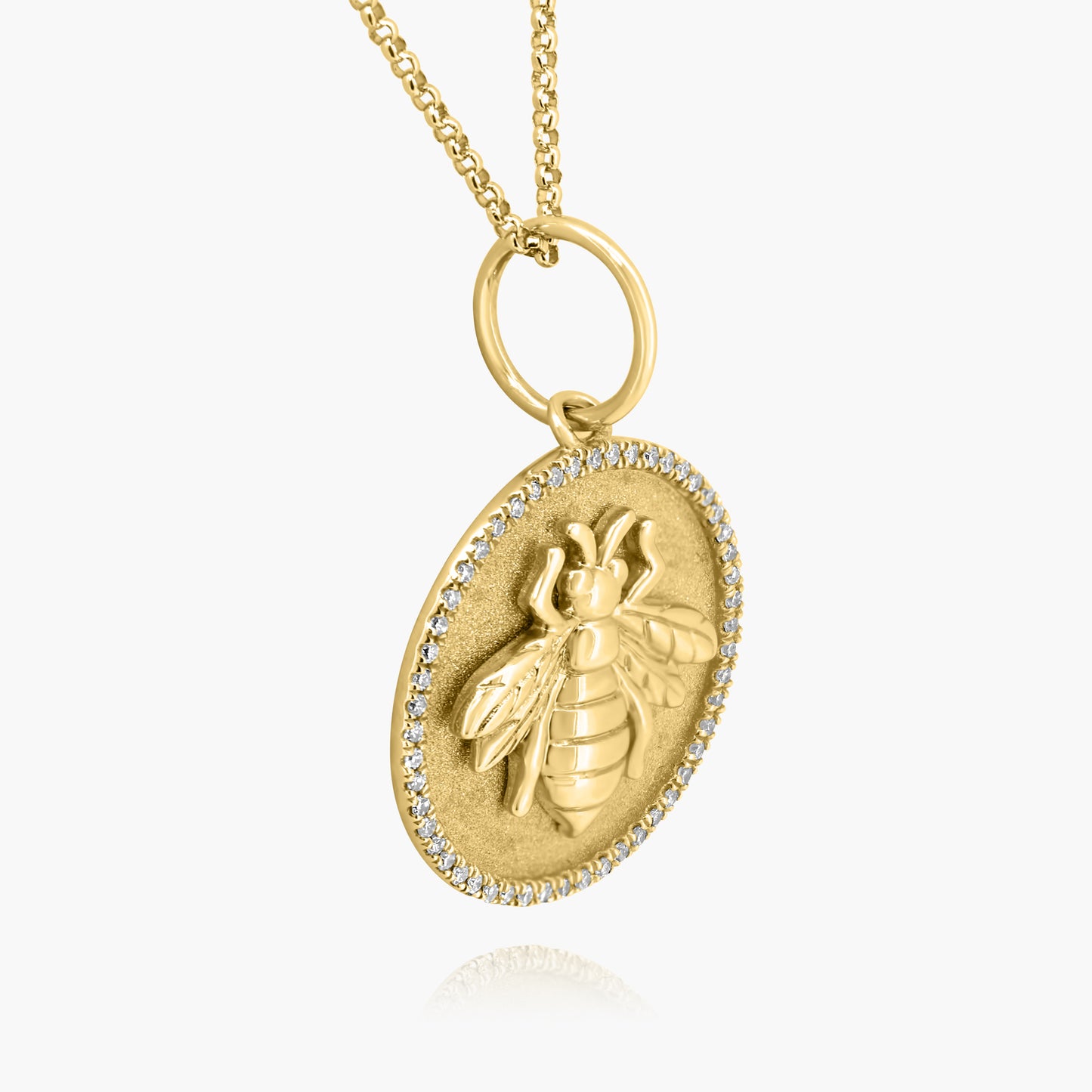 14K Yellow Gold Bee Pendant - P606134