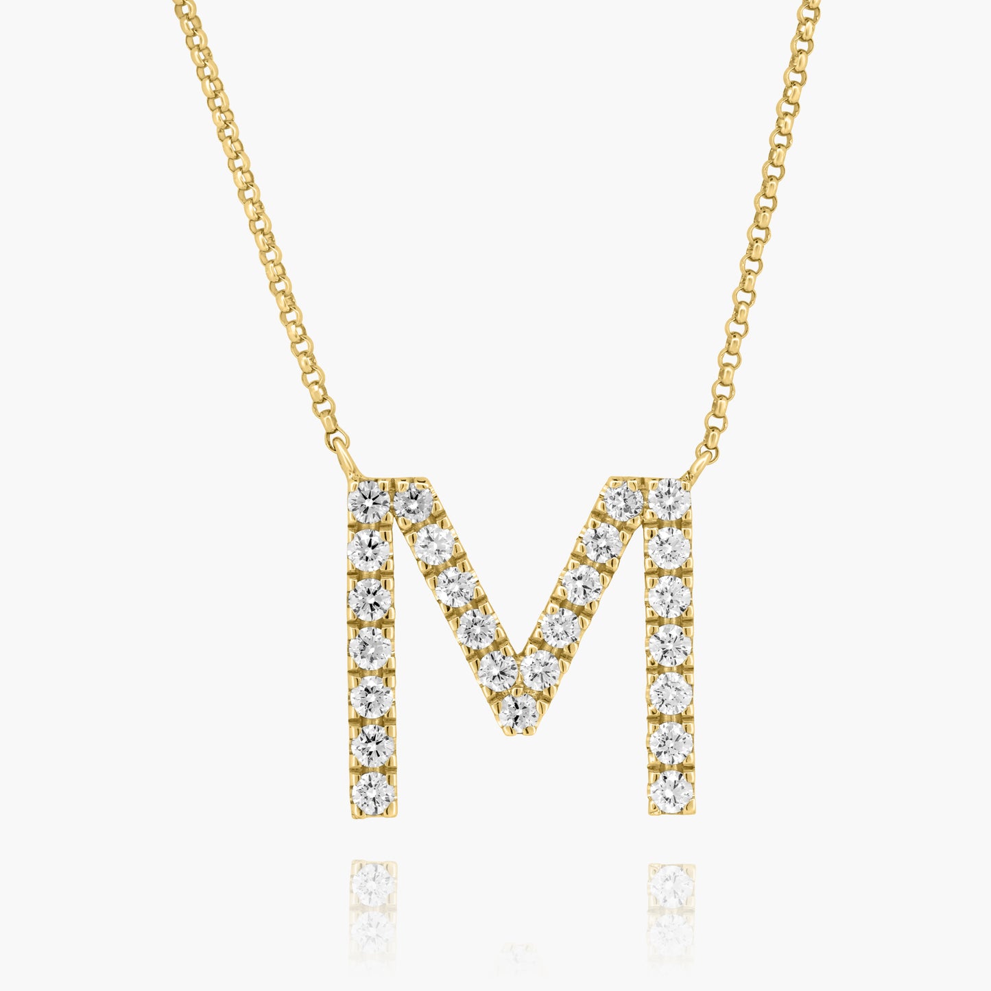 14K Yellow Gold Personalized Initial Pendant-P606263011