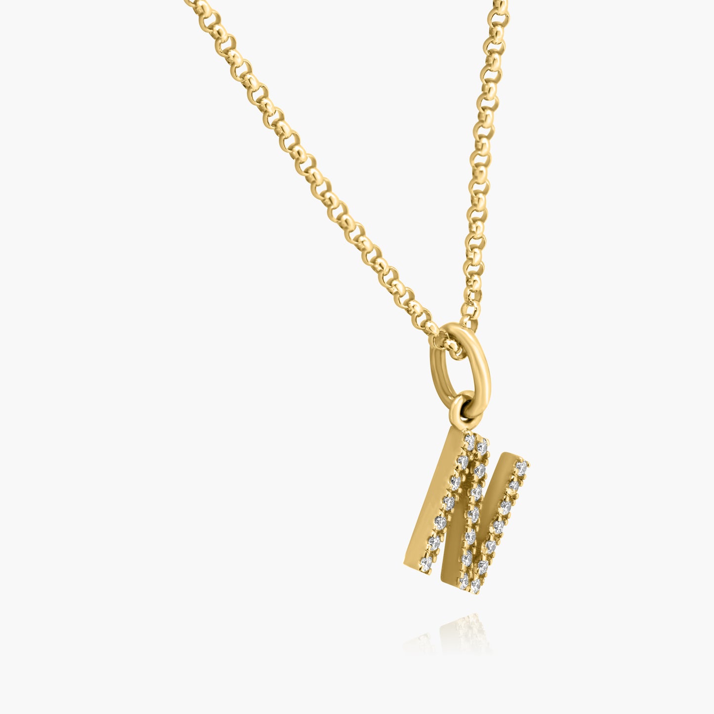 14K Yellow Gold Dainty Personalized Initial Pendant-P60626401