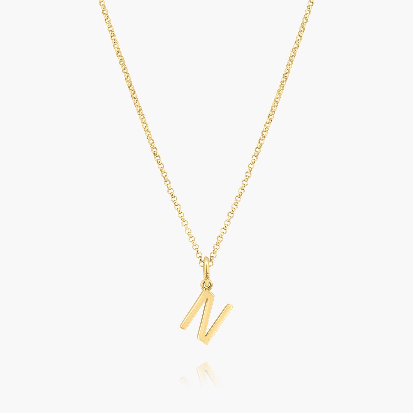 14K Yellow Gold Dainty Personalized Initial Pendant-P60648803