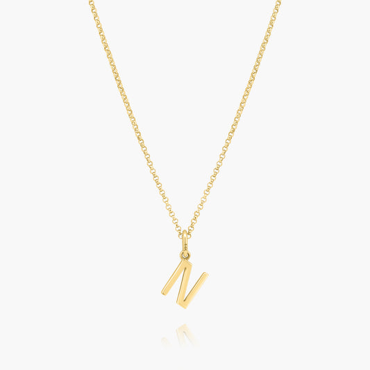 14K Yellow Gold Dainty Personalized Initial Pendant-P60648803