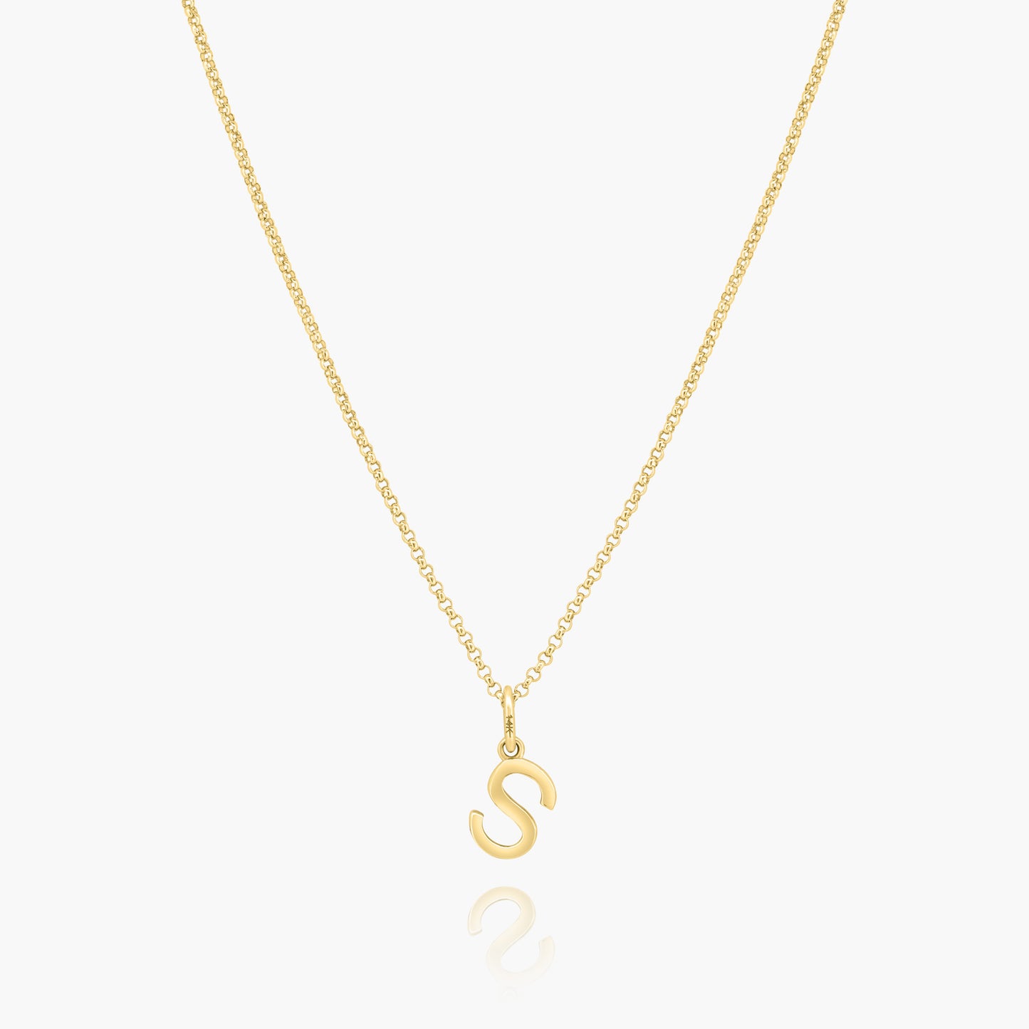 14K Yellow Gold Dainty Personalized Initial Pendant - P60648805