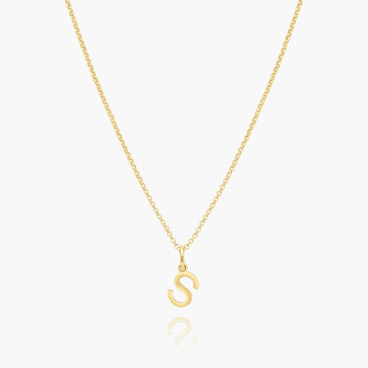 14K Yellow Gold Dainty Personalized Initial Pendant - P60648805