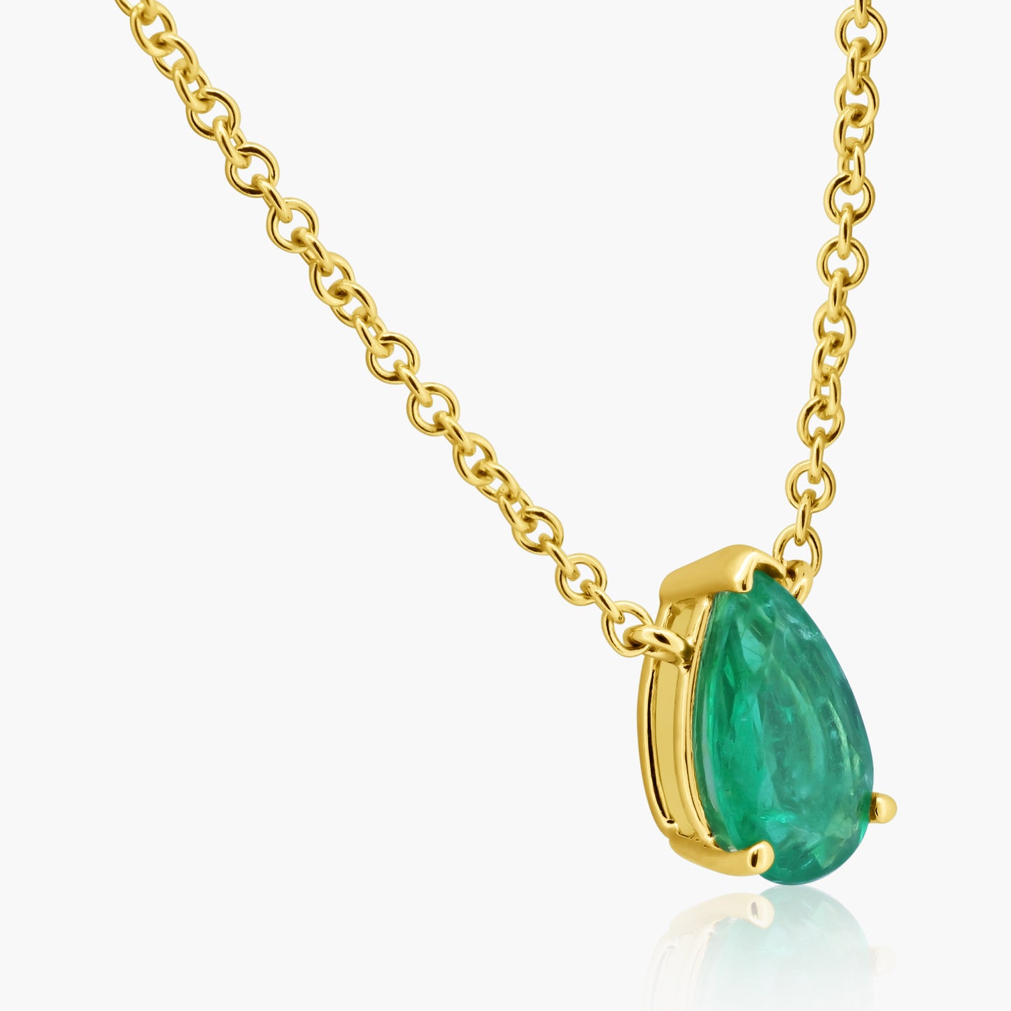 14K Yellow Gold Colored Gemstone Pendant-PEMC1