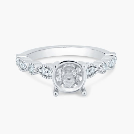 14K White Gold Dainty Ring  - R00005