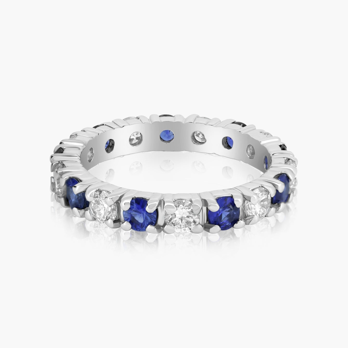 14K White Gold Colored Gemstone Ring-R05760DAB-2