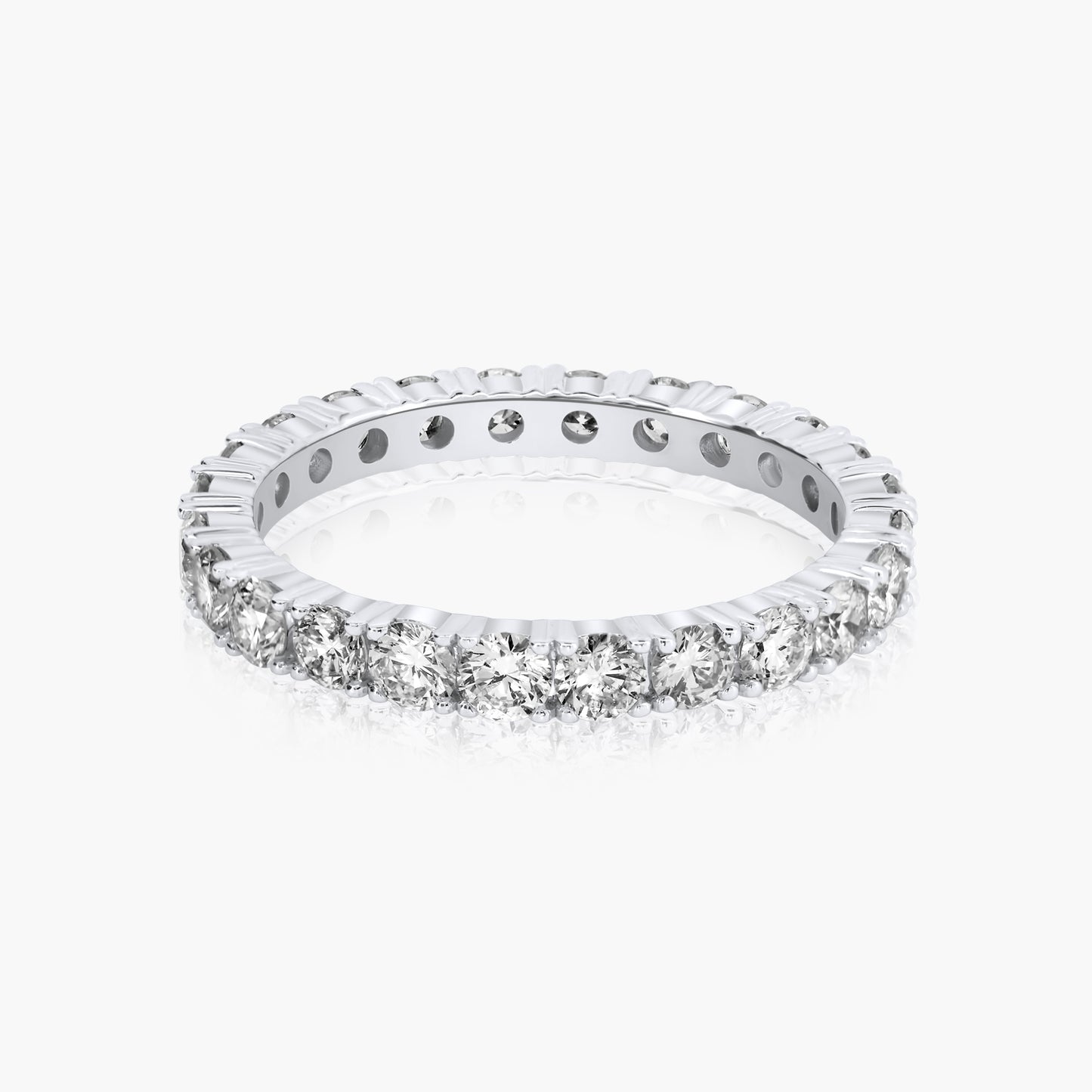 14K White Gold Round Diamond Eternity Band-R05760RY