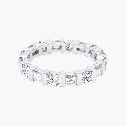 18K White Gold Baguette Eternity Band - R08322DA04