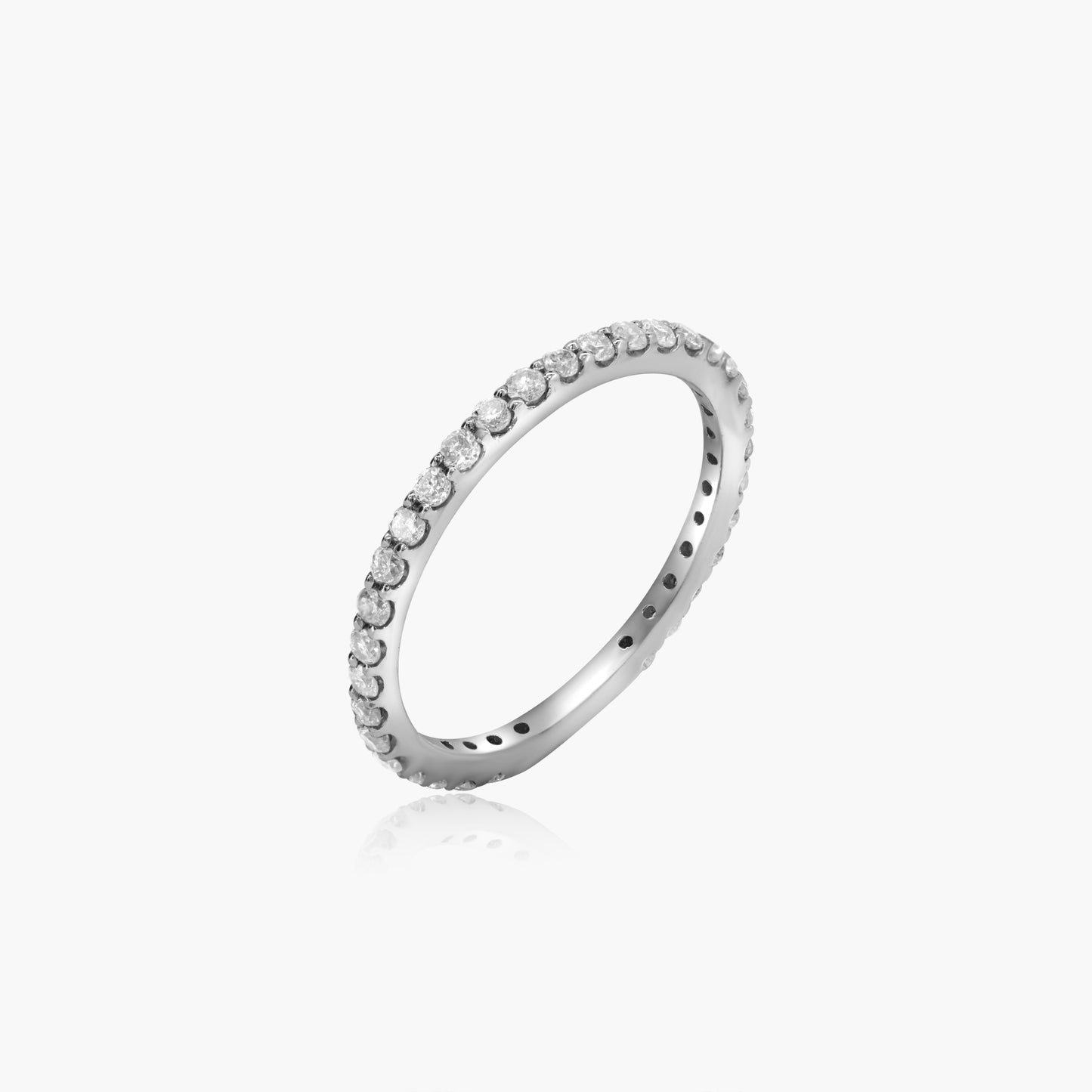 14K White Gold Dainty Stackable Band-R100240AWY0A-1