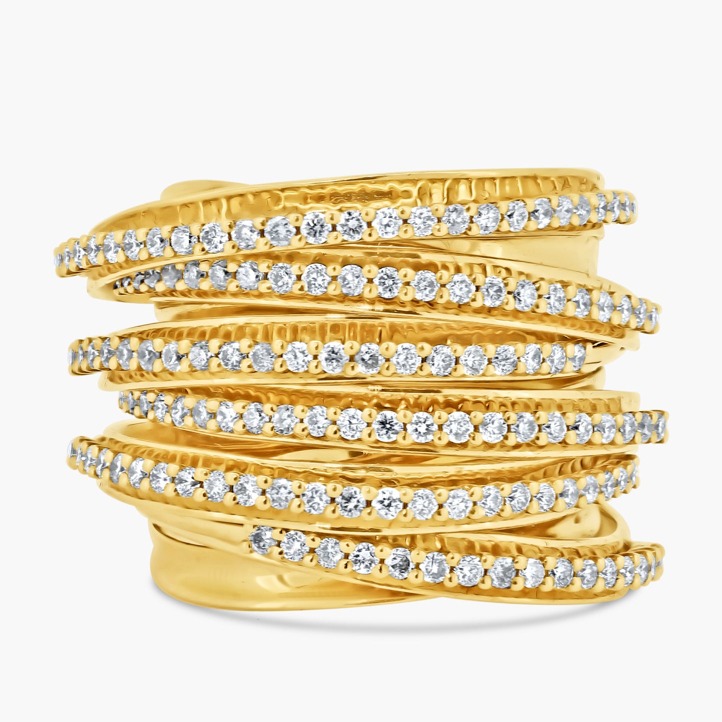 14K Yellow Gold Multiple Row Statement Band - R110178BR0