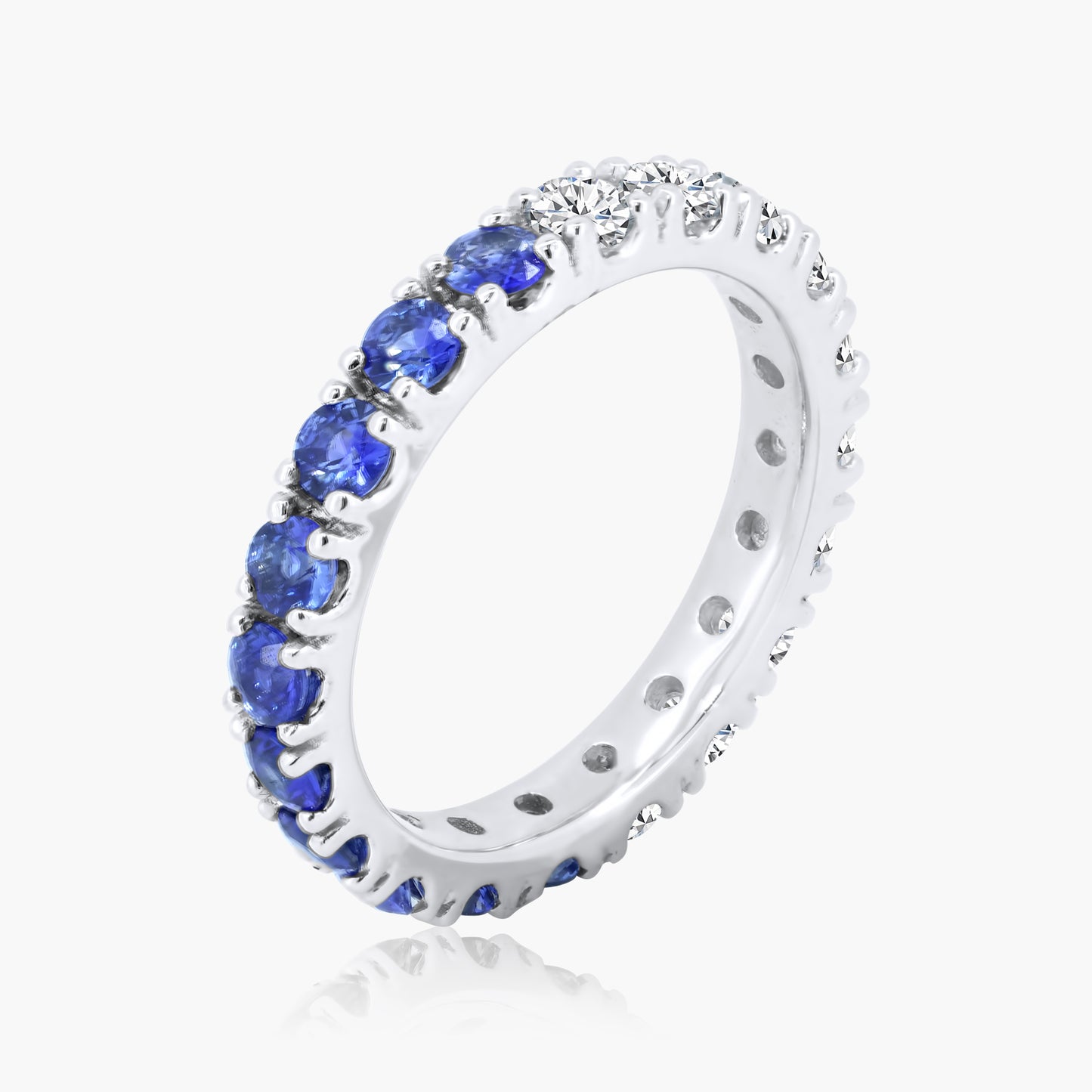 14K White Gold Colored Gemstone Ring-R2.7BHKJ