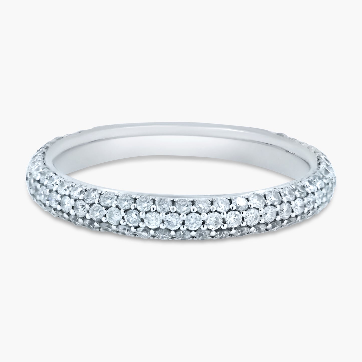 14K White Gold Pave Diamond Band-R24791MBA01