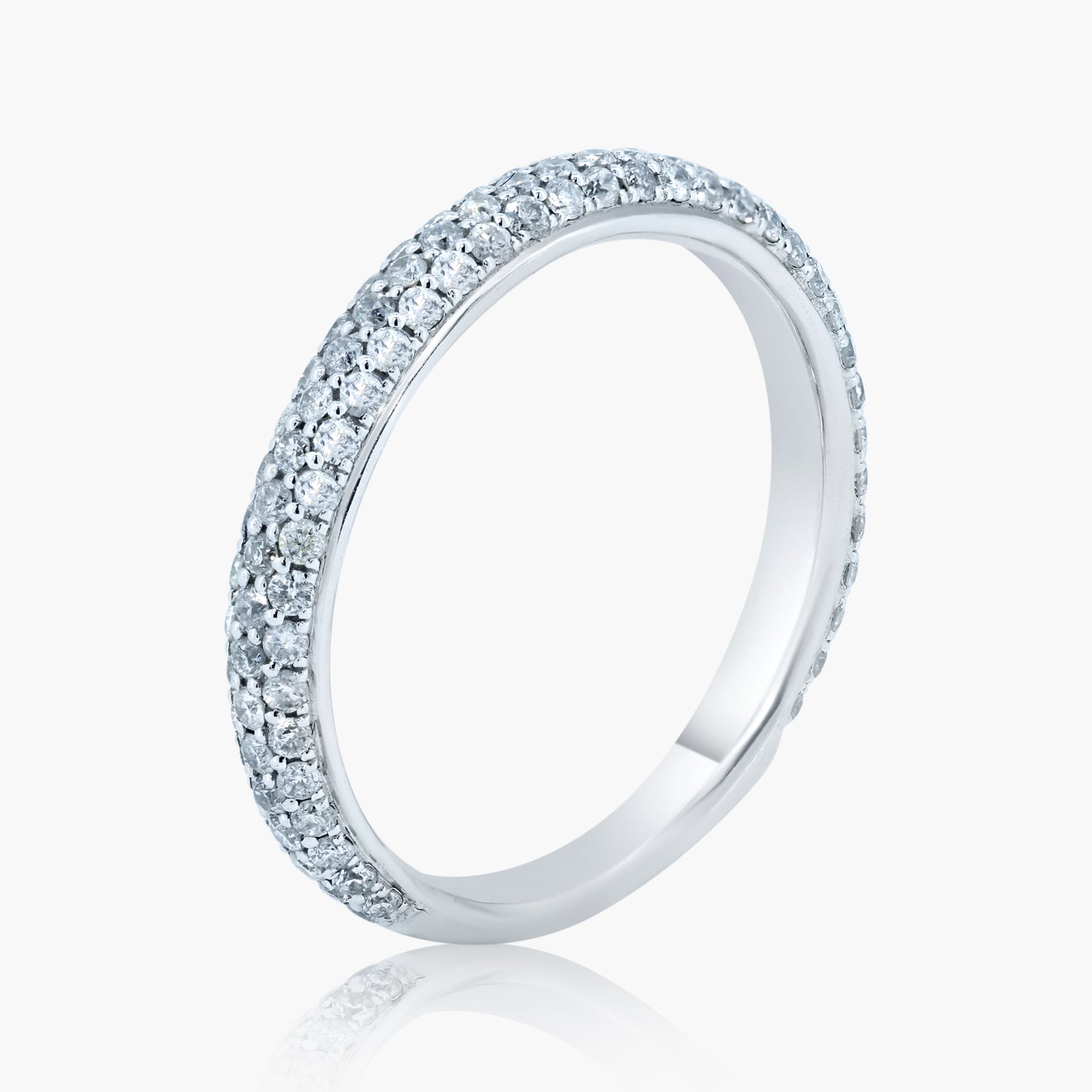 14K White Gold Pave Diamond Band-R24791MBA01