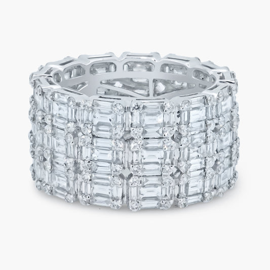 14K White Gold Baguette Statement Ring-R2922WDI1VH