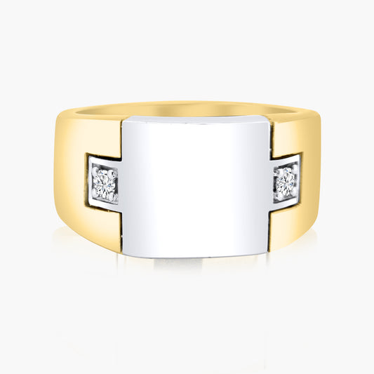 14K Two Tone Statement Band - R602418