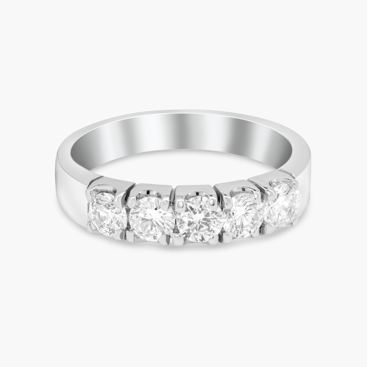 14K White Gold Round Diamond Band-R604565-15HS