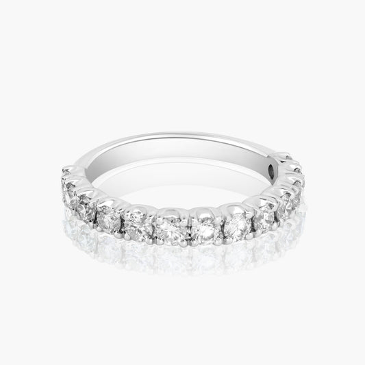 14K White Gold Round Diamond Band-R604915