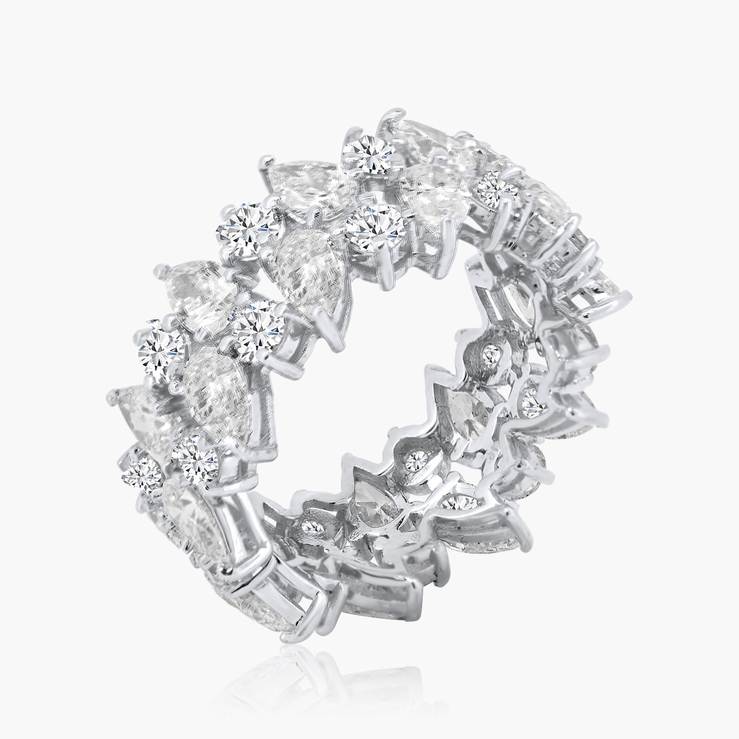 18K White Gold Eternity Ring-R605629-1DC