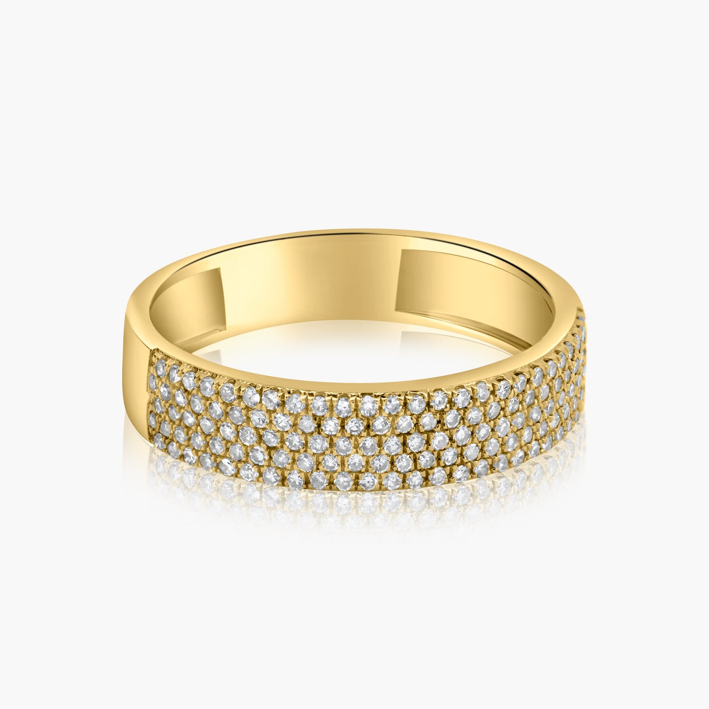 18K Yellow Gold Pave Diamond Band - R60580602