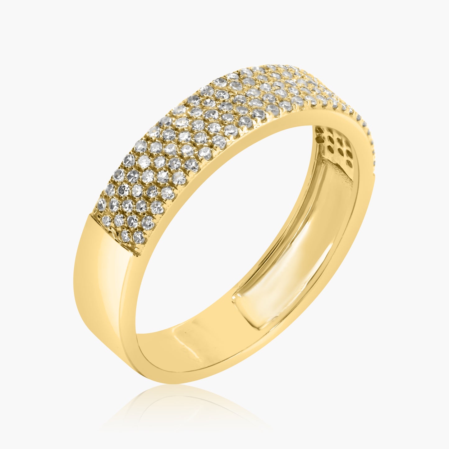 18K Yellow Gold Pave Diamond Band - R60580602