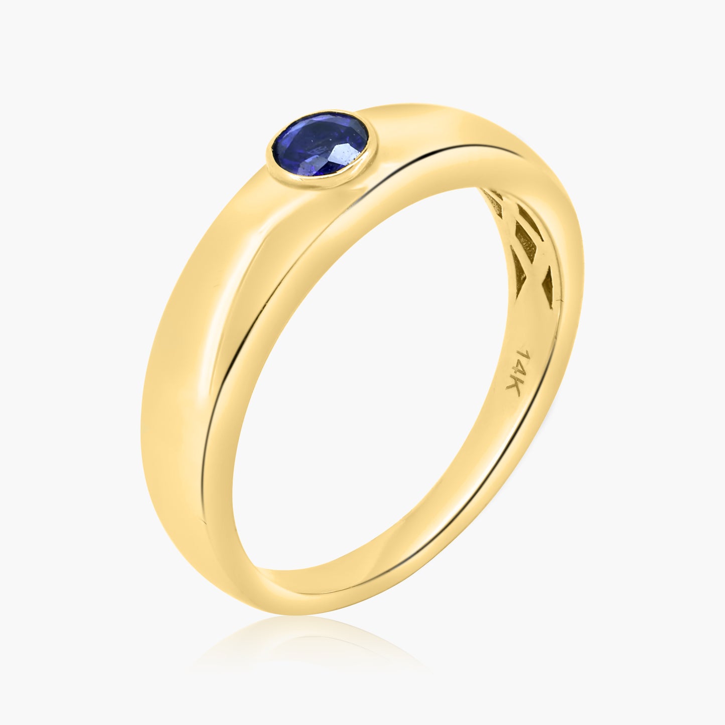 14K Yellow Gold Colored Gemstone Band - R60601403B